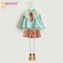 Korean School Style Kinder Mädchen Long Sleeves Cappas, Mädchen Spitze Tippets Wraps, Mädchen Kleid Jacken